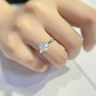 China CLASSIC yellow&white mix diamond ring 18k 6.5mm factory customized gold ring 2 carat moissanite diamond wedding ring for sale