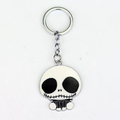 China Fashion Dropshipping Metal Cartoon Anime Nightmared Before Jack Keychain For Men Boys Christmas Gift for sale