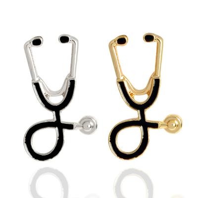 China 2020 New ALLOY Stethoscope Brooch Pins Nursing Doctor Gift Medical Jewelry Graduation Gift for sale