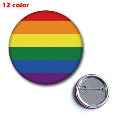 China Irony LGBT Pride Rainbow Flag Metal Badge for Gay Lesbian Bisexual Symbol Backpack Icons Pin Brooch for sale