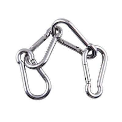 China Health Care 304 Stainless Steel Break Resistant Clips Hook Snap Stainless Steel Carabiner Spring Hook for sale