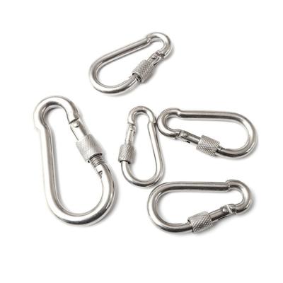 China Health Care Small Carabiners Stainless Steel Spring Snap Hook To Mount Heavy Duty Carabiner Locking Clips for sale