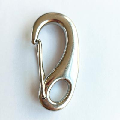 China Heavy Industry Supply Hardware Stainless Steel Carabiner Clip 304 /316 SS Metal Bag Rigging Snap Hooks Egg Type for sale