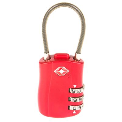 China Application TSA Wide Lock TSA Approved Travel Combination Cable Luggage Locks For Suitcases With 3 Digit Lock for sale