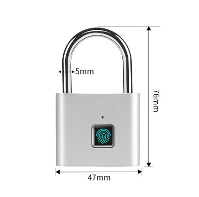 China Waterproof Smart Padlock Fingerprint Fingerprint Briefcase/Door Lock /cabinet/luggage/bike/bag refrigerator/Smart Keyless Padlock Security Door for sale