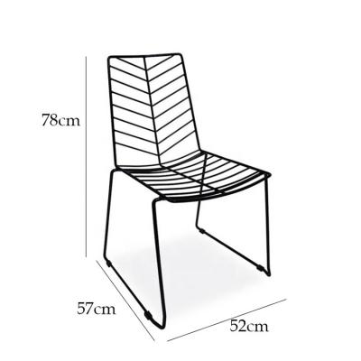 China Outdoor Chair Cafe (Other) Simple Design Light Metal Iron Furniture Adjustable Luxury Outdoor Metal Wire Chair for sale