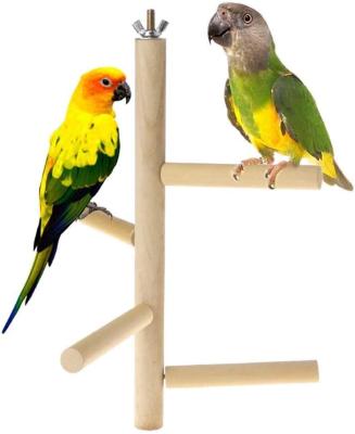 China Birds Parrot Cage Top Wooden Branches For Standing Bird Stand Parakeet Natural Wooden Perch for sale