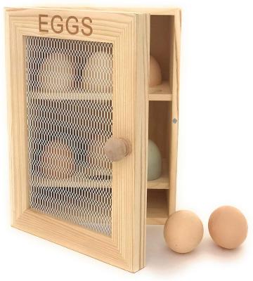 China Innovative Kitchen Storage Function Wooden Tray Egg Holder Fresh Storage Box YFWT01 for sale