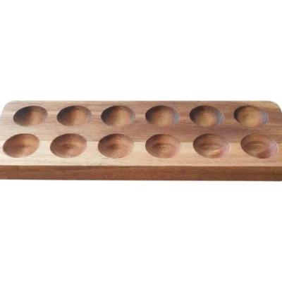 China Factory Manufacture Premium Various Acacia Wood Countertop Egg Rack YFWT02 for sale