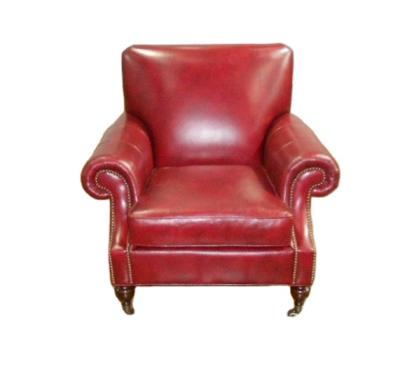 China Other Very Comfortable Hot Selling Good Quality Brooklyn Red Chair In Top Grain Leather for sale