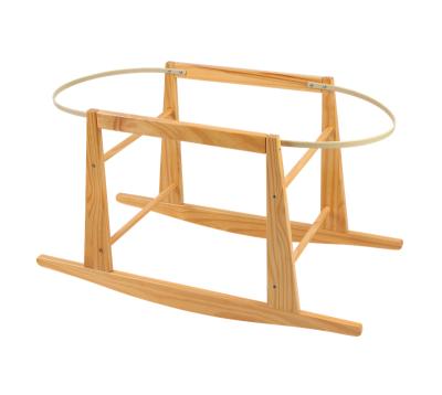 China Contemporary Baby Moses Basket Wooden Rocking Rack for sale