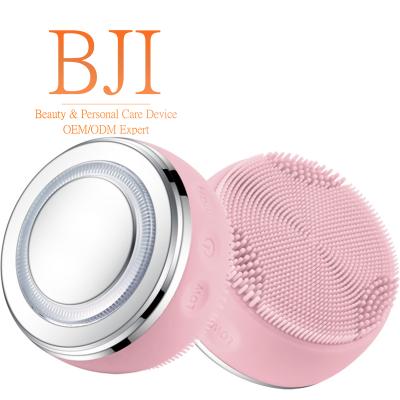 China Acne Treatment 2021 Sonic Rechargeable Silicone Face Cleansing Brush Facial Cleanser for sale