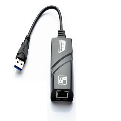 China Hot-selling pvc+abs USB 3.0 Wired Network LAN 10/100/1000 Mbps PC Computer USB To RJ45 Gigabit Ethernet Adapter For PC for sale