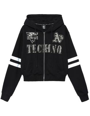 China Custom 100% Cotton Heavyweight Anti-Wrinkle TCH Design Rhinestone Hoodie Brand New Zipper Zipper Hoodie for sale