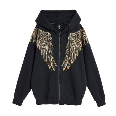 China Anti-wrinkle factory-made men and women with the same new 2021 spring and autumn long-sleeved jackets tan the wings Hoodie for sale