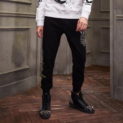 China new fashion sale tops Anti-wrinkle TCH type big C brand green hot drill pants for black men and women for sale