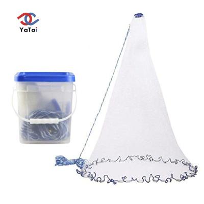 China 3/8 Inch White Cast Net USA Style Monofilament 6FT Diameter for sale