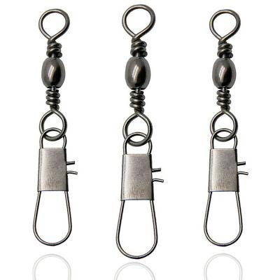 China Copper Swivels Fishing Tackle , Fishing Accessories Barrel Swivel With Coupling Snap for sale