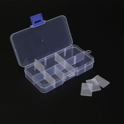 China Transparent Rectangular 10 Grid Box Packing Removable Storage Box Eco-friendly Plastic Box PP Parts for sale