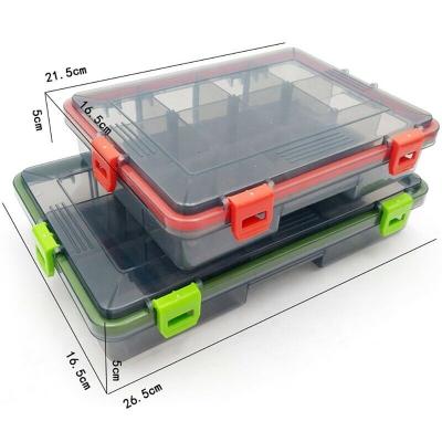 China Lure Hook Bait Hook Tackle Storage Box Plastic Case Waterproof Fishing Compartment for sale