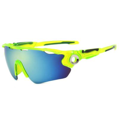 China UV400 Private Logo Bicycle One Piece Mirror Coating Uv400 Protection Sports Cycling Sunglasses for sale