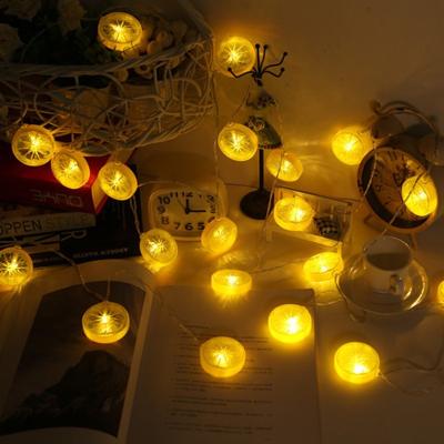 China Fairy Christmas Novelty Lemon String Lights with 20 LED Twinkle Battery Operated Warm White Christmas Decoration for sale