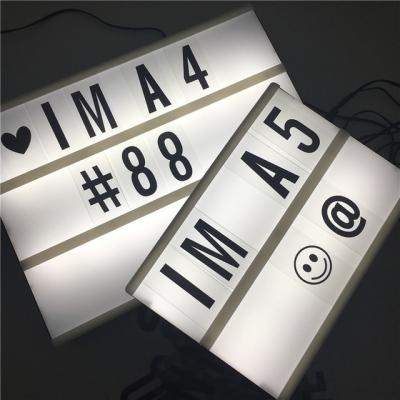 China Diy A4 Cinema Light Box Cinematic Led Light Box With Letters Rectangle for sale