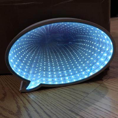 China Wall Light Office Room Infinity Mirror Tunnel LED Night Light 3D Hanging Mirror Lights for sale