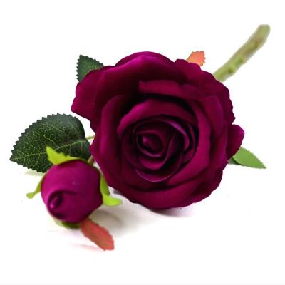 China Long Lasting Artificial Flowers For Wedding And Holiday Decorative Fake Silk Rose Artificial Flowers for sale