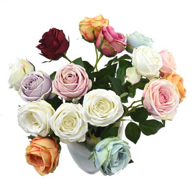 China Wedding. Wedding flowers cheap artificial plastic flower mix color red roses single rose flower artificial flowers from china for sale