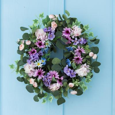 China Decorative silk garland wedding event flower artificial flower silk and plastic wholesale for sale