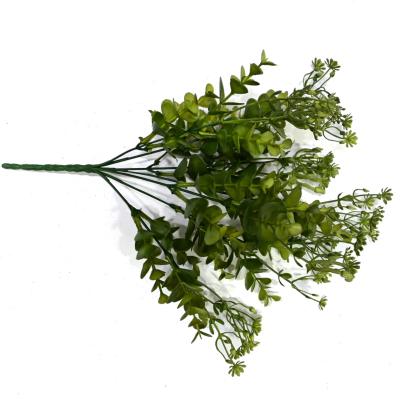 China Event Decoration Gift Home Wedding Artificial Eucalyptus Bouquets For Home Centerpiece Plant Faux Green Eucalyptus for sale