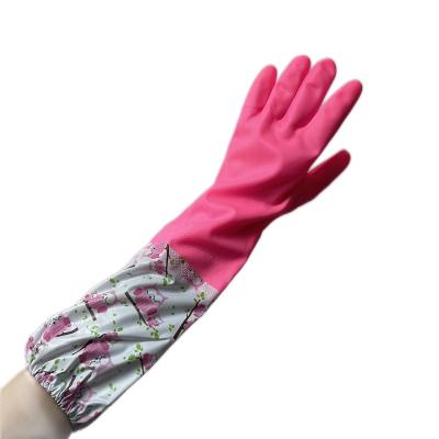 China Cleaning Top Selling Guaranteed Quality Yellow Long Sleeve Latex Gloves Housekeeping for sale