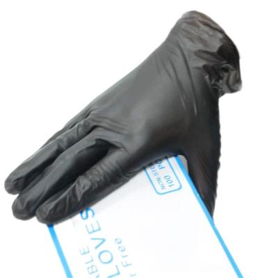 China Good Quality Hot Selling Elastic Cheap Black PVC Vinyl Cleaning Gloves for sale