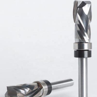 China MDF Bearing Ultra-Perfomance Solid Compression Flux Balance Carbide CNC Router Bit For Woodworking End Mill 1/4