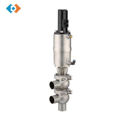 China Stainless Steel General Sanitary Pneumatic Divert Valve Fitting Valve Reversing Valve for sale