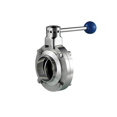 China SUS304/316L Dairy Stainless Steel Sanitary Welding Butterfly Valve for sale