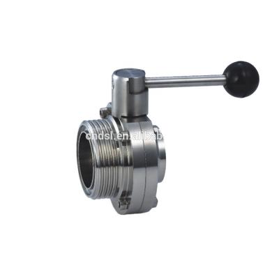 China General Stainless Steel Thread Sanitary Butterfly Valve for sale