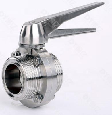 China General Stainless Steel Sanitary Manual Butterfly Valve for sale