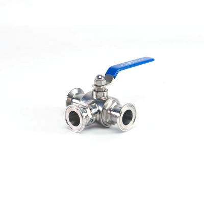 China General Stainless Steel Sanitary Clamped Ball Valve for sale