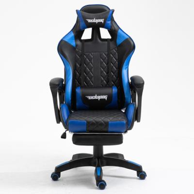 China (Size)Adjustable Luxury Gaming Gamer Computer Chair PU Leather RGB Racing Gaming Chair With Footstool for sale