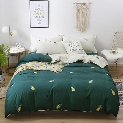 China Wholesale Nondisposable Cotton Queen Size Textile Home Comforter Printed Bedding Set 4 Pieces Duvet Cover for sale