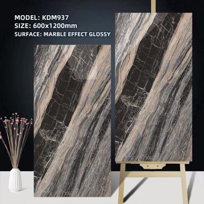 China Modern 3d building material tile 60x120 glazed large size glossy surface tile polished tile for office floor for sale