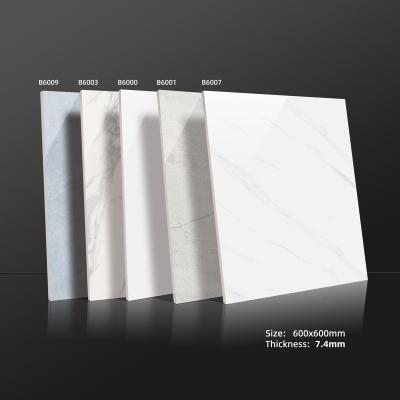 China 600x600 Modern Ultrathin Glazed Marble Flooring Tile Polished Floor Tile For Living Room for sale