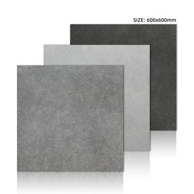 China Modern Antique Gray Tile 600X600 Modern Living Room 800X800 Single Matte Cement Non Slip Floor Tile For Interior for sale