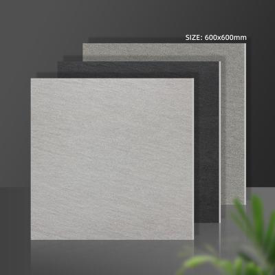 China 600x600mm Modern Cement Texture Full Body Porcelain Wall Tile Matt Rustic Tile For Indoor And Exterior Floor Tile for sale