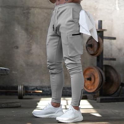 China Logo Mens Customized Breathable Brown Organic Cotton Pants Embroidered Sport Tracksuit Gym Fitness Hombre Sweatpants Pants Mens Joggers for sale