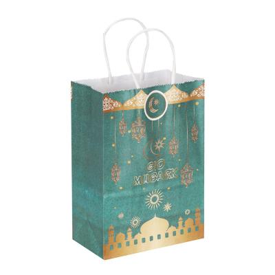 China 6pcs Eid Mubarak Paper Gift Bag Cookies Recyclable Candy Supplies Packaging Festival Ramadan Bag Adult Children for sale