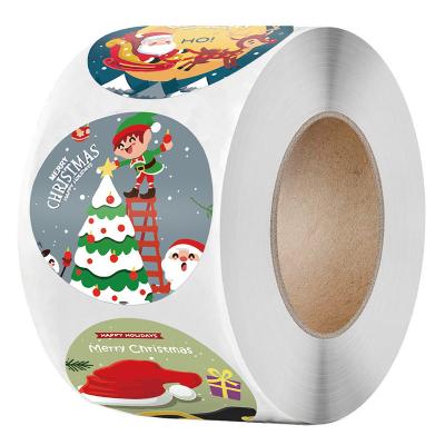 China Custom Factory Price Shrink Wrap Plastic Cheap Round Label Stickers For Christmas Decoration for sale