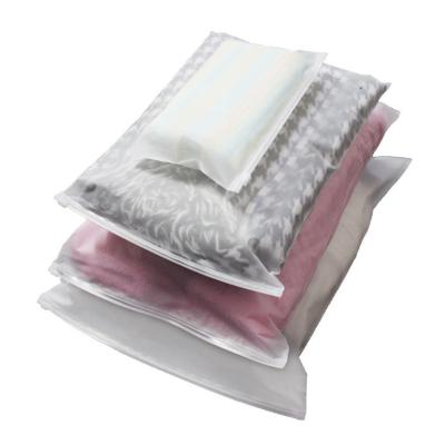 China PVC Frosted PP Zipper Bags Recyclable Ziplock Bags Shipping Bags For Clothing for sale